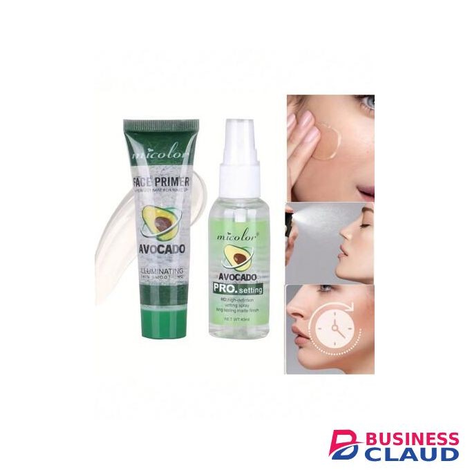 Micolor Avocado Primer Spray & Setting Spray Makeup Kit For Face