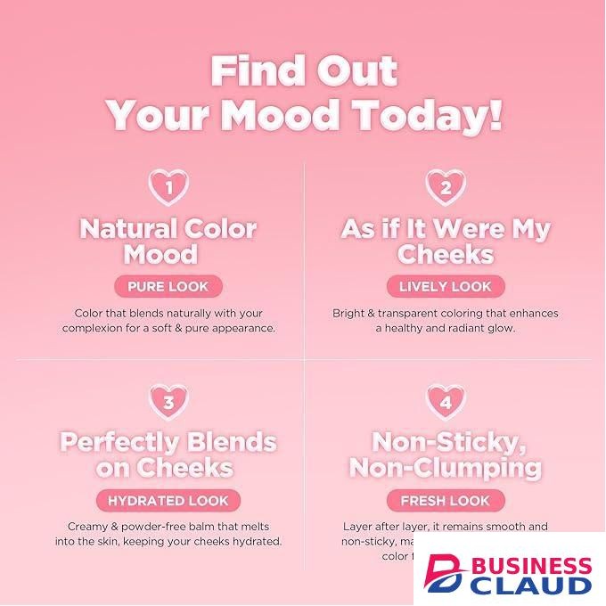 lilybyred Luv Beam Cheek Balm,Heart-Shaped Korean Cream Blush, Semi-Matte Finish, Long-Lasting, Blendable & Buildable, Soft Creamy Texture, Lightweight, Natural Flush ,Shade no 03 Mood Rose