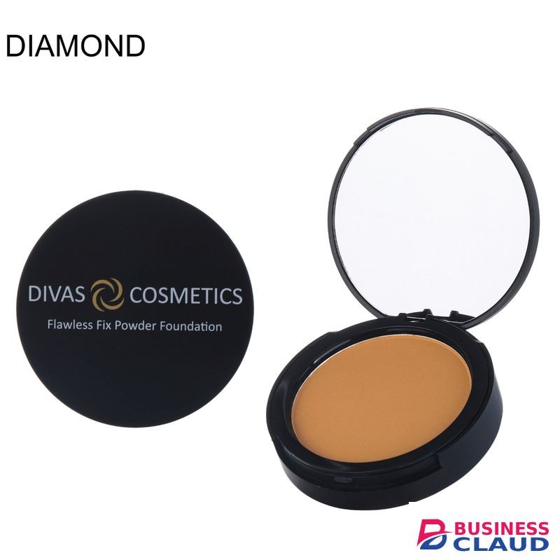 Divas cosmetics Flawless Fix Powder Foundation,24Hour Full Coverage -Diamond