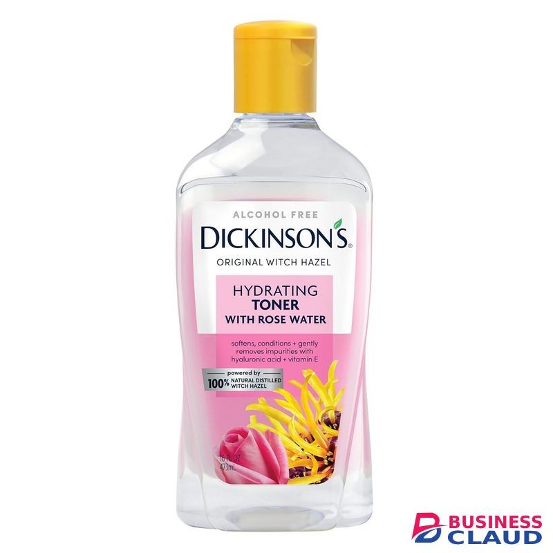 Dickinsons Enhanced Witch Hazel Hydrating Toner with Rosewater, Alcohol Free, 98% Natural Formula