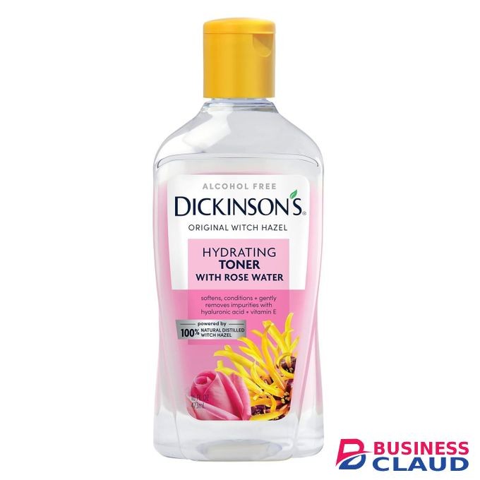 Dickinsons Enhanced Witch Hazel Hydrating Toner with Rosewater, Alcohol Free, 98% Natural Formula