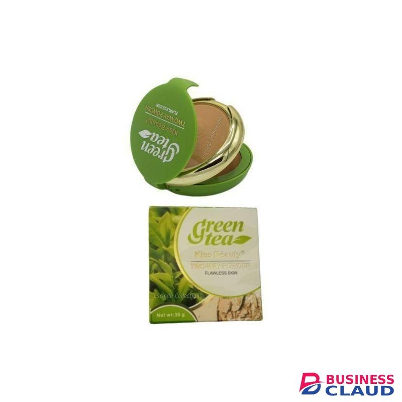 Kiss Beauty Bb 2in1 Flawless Matte Finish Powder Green Tea Two Way Powder