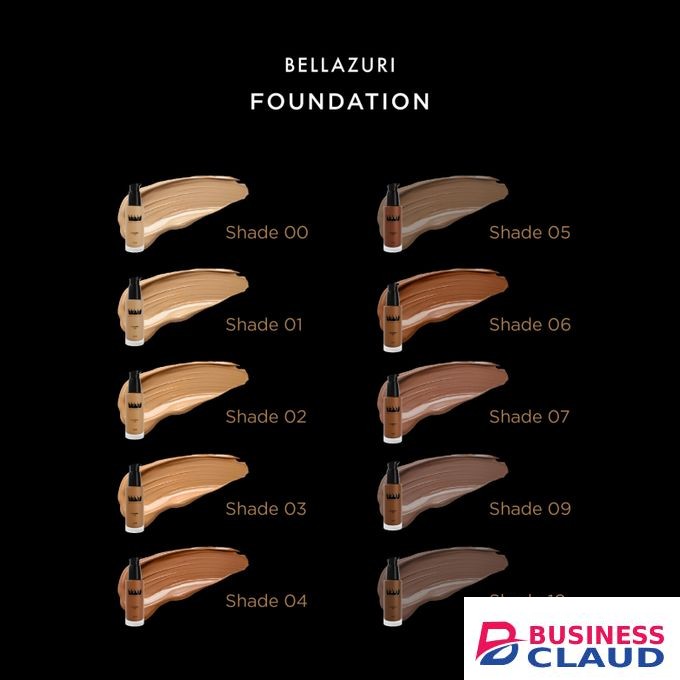BELLAZURI Foundation Shade 02 – Breathable, Buildable Coverage, Silky Finish, Lightweight, 10HR Stay