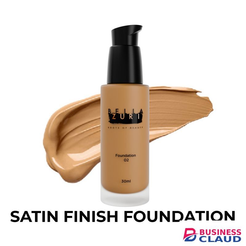 BELLAZURI Foundation Shade 02 – Breathable, Buildable Coverage, Silky Finish, Lightweight, 10HR Stay