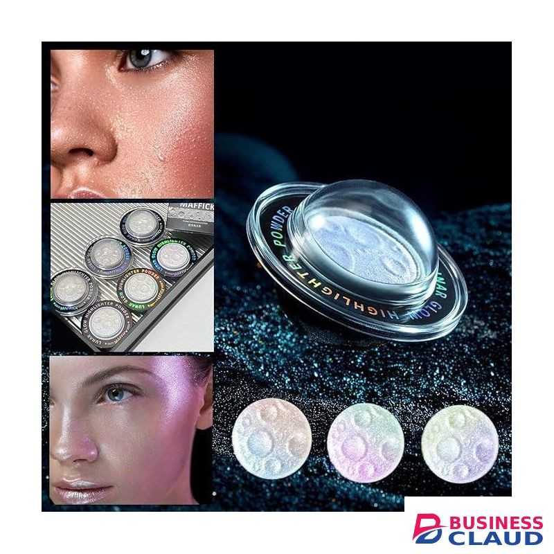 Maffick Planetary Highlighter, A Highlighting Powder, Pressed Shimmer Face Makeup Compact for a Natural Glow,Shade no 03,2.1G