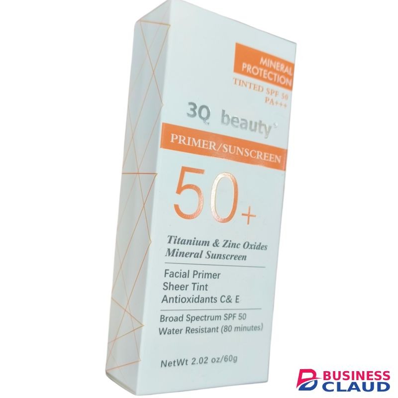 3Q Beauty Sunscreen Facial Primer Sheer Tint & Water Resistant bc