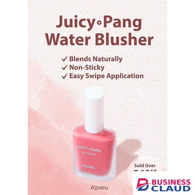 A'PIEU Juicy Pang Water Blusher, Dewy-Liquid Cheek Color with Fruity Tint and Soft Blendable Texture,Fruit Extract Blend, Rose Flower Water, Shade no PK01,9g