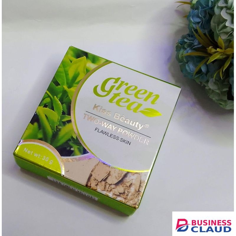 Kiss Beauty Green Tea Two Way Powder Flawless Skin