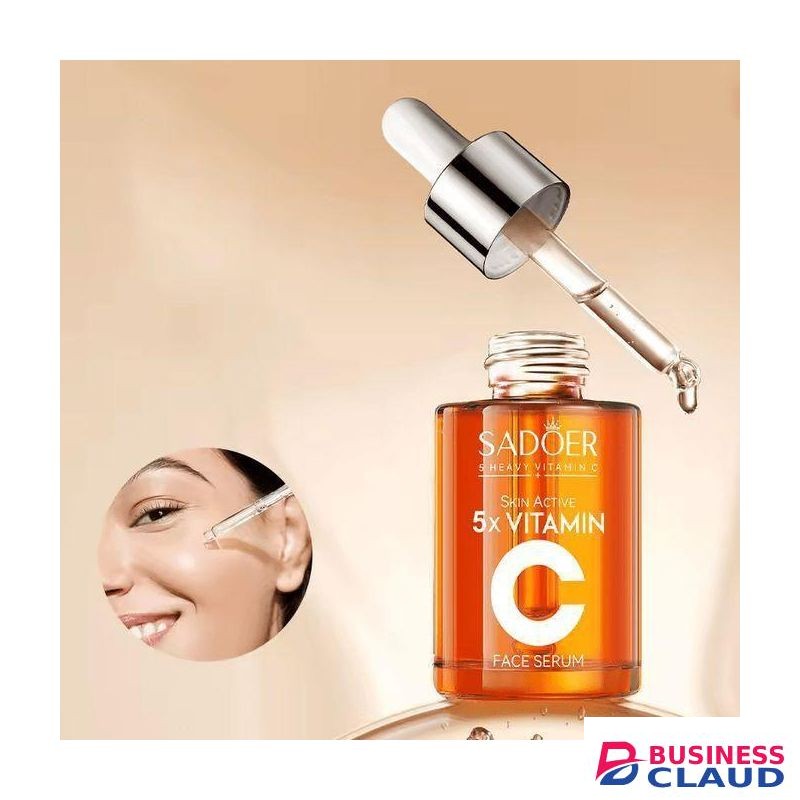SADOER 3 in 1, Vitamin C Serum + Vitamin C Face Cream + Vitamin C Face Cleanser, 5 x Vitamin C + Niacinamide Trio