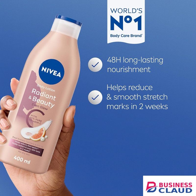 NIVEA Radiant & Beauty Even Glow Body Lotion For Women - 400ml - (Pack of 2)
