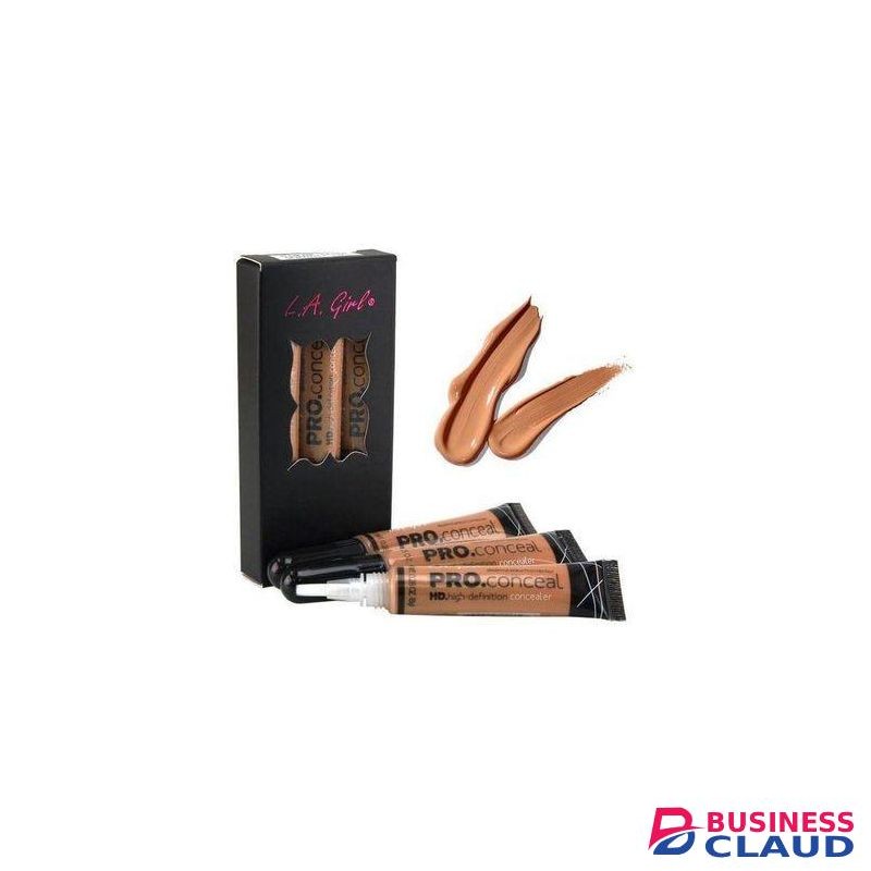 L.A. Girl Pro Conceal HD Concealer - Toffee Shade (3 Pack) Full Coverage & Lightweight Formula