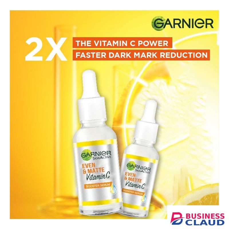 Garnier Twin Pack Even & Matte Vitamin C Brightening Booster Face Serum with Niaciniamide + Salicylic Acid to Correct Dark Spots - 30ml