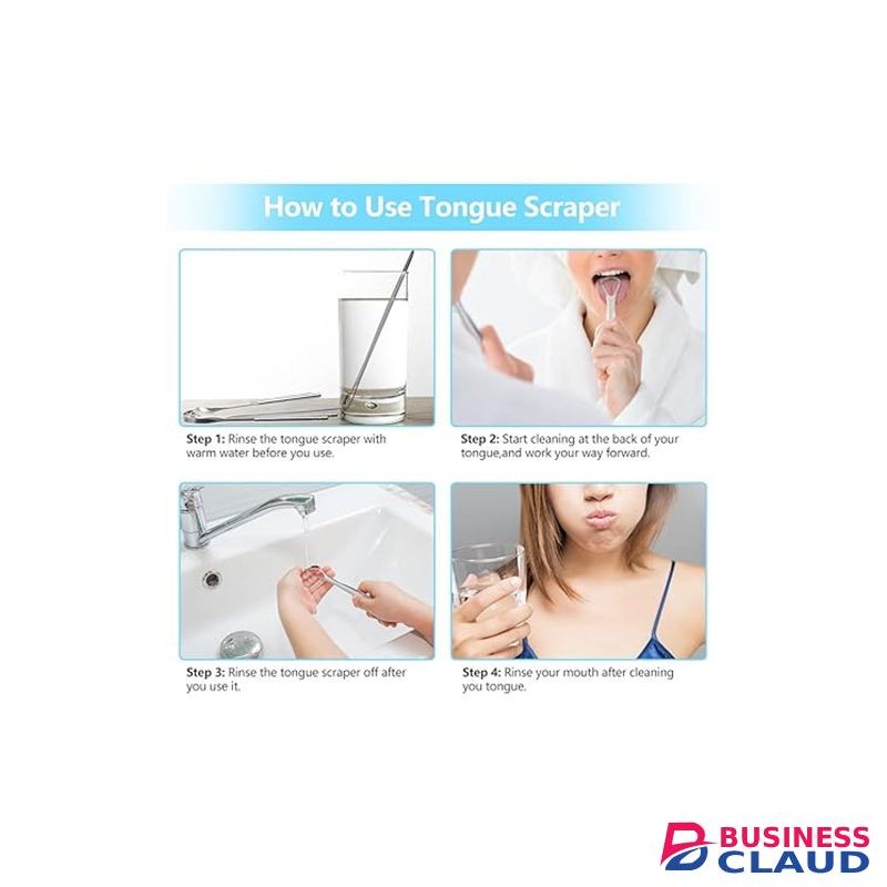 3PCS/Set Tongue Scraper Stainless Steel Oral Tongue Cleaner