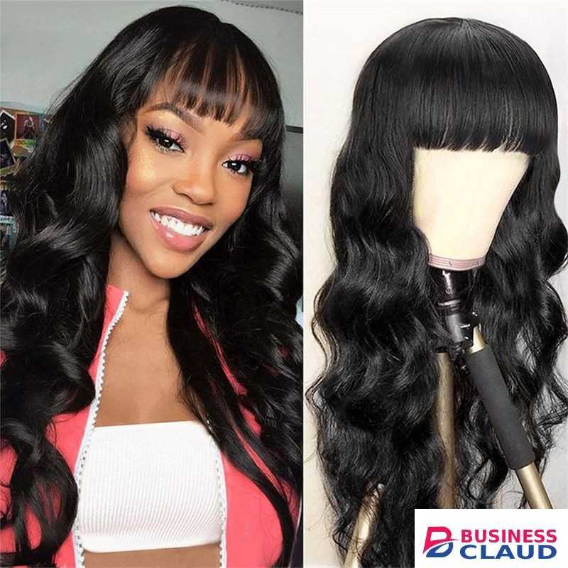 SXCHEN Women Wig With Full Bangs Big Wave Long Curly Hair Chemical Fiber Full Headgear