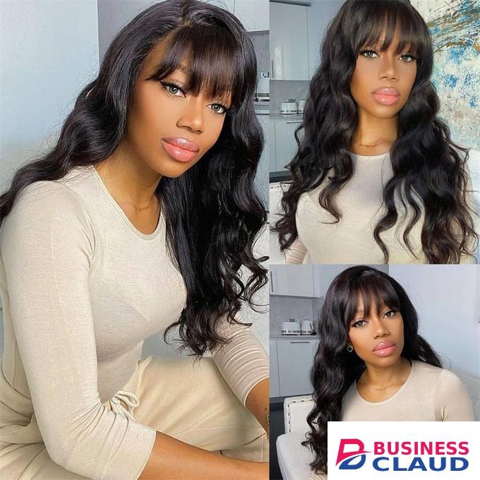 SXCHEN Women Wig With Full Bangs Big Wave Long Curly Hair Chemical Fiber Full Headgear