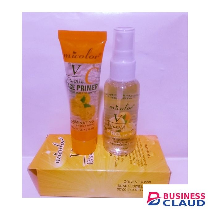 Micolor 2 In 1 Vitamin C Face Primer And Pro Setting Spray Set
