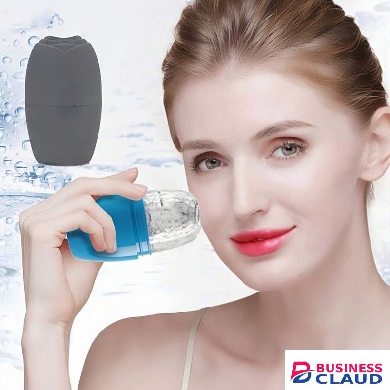 Ice Face Roller, Reusable Silicone Mold for Face & Eye Massage to Reduce Puffiness, Shrink Pores & Tighten Skin