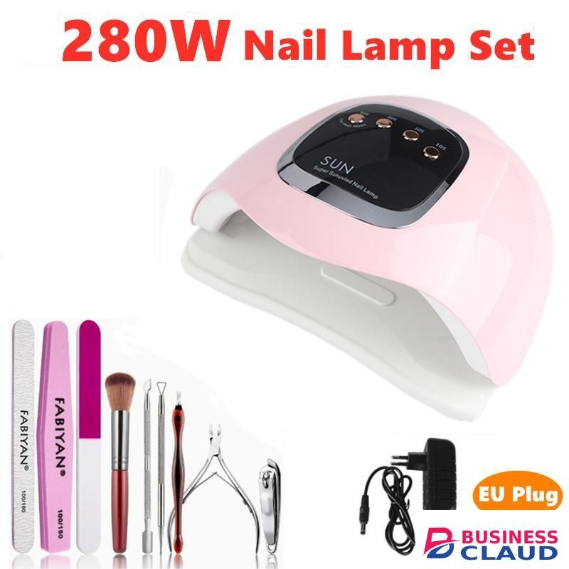 280W Nail Lamp Manicure Kits LED Nail Dryer Nail Tool Set Gel Polish Uv Gel