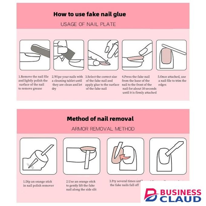 24 PCS Fake Nails Press-on Nails Removable And Reusable