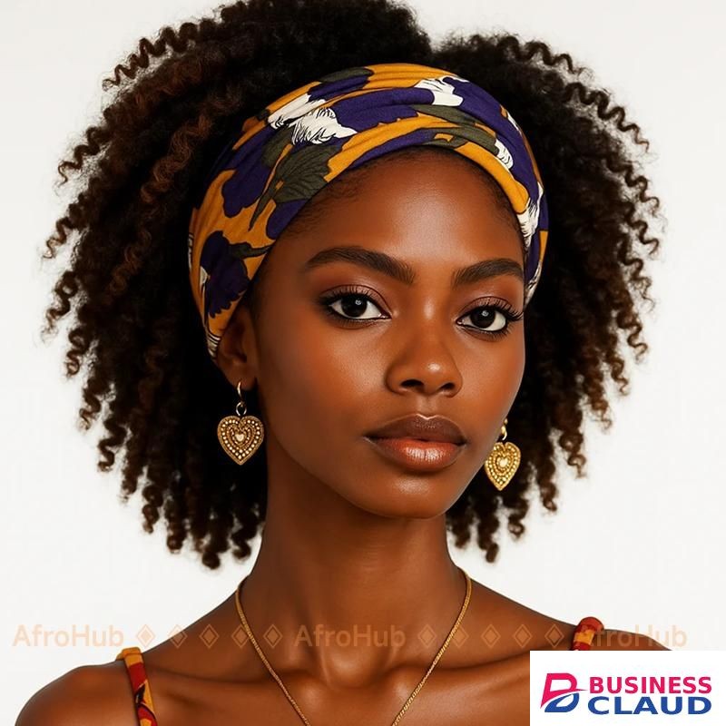 3-In-1 Headbands and Round Gold Earrings set Hair bands Earrings Set Women Headband Head Turban American style yoga sports headband Wig fixed hairstyle hip-hop