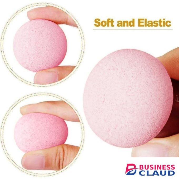 addigoes Mushroom Head Powder Puff with Handle, For Flawless Liquid & Powder Foundation - Makeup Blending Sponge for Streak-Free Application (Pink)