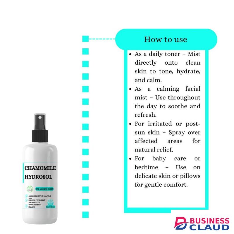 Mekis Chamomile Hydrosol Mist Spray -Calms sensitive and reactive skin