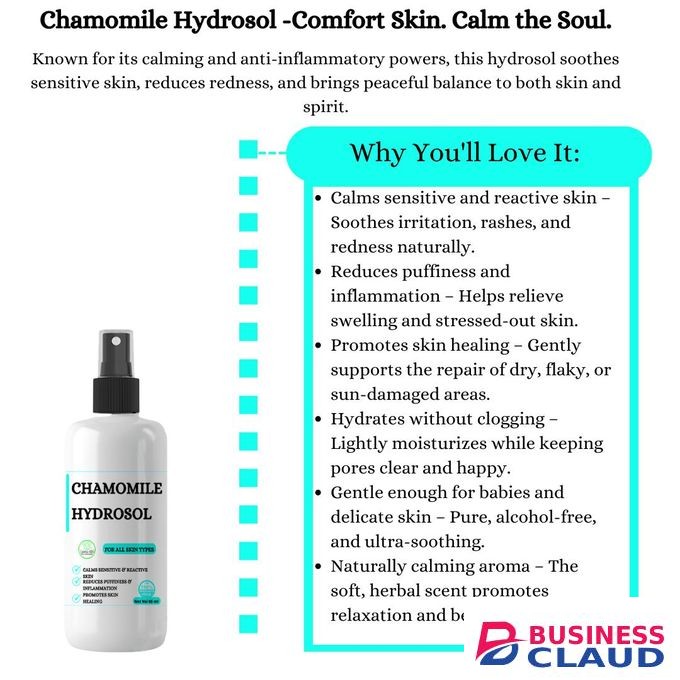Mekis Chamomile Hydrosol Mist Spray -Calms sensitive and reactive skin