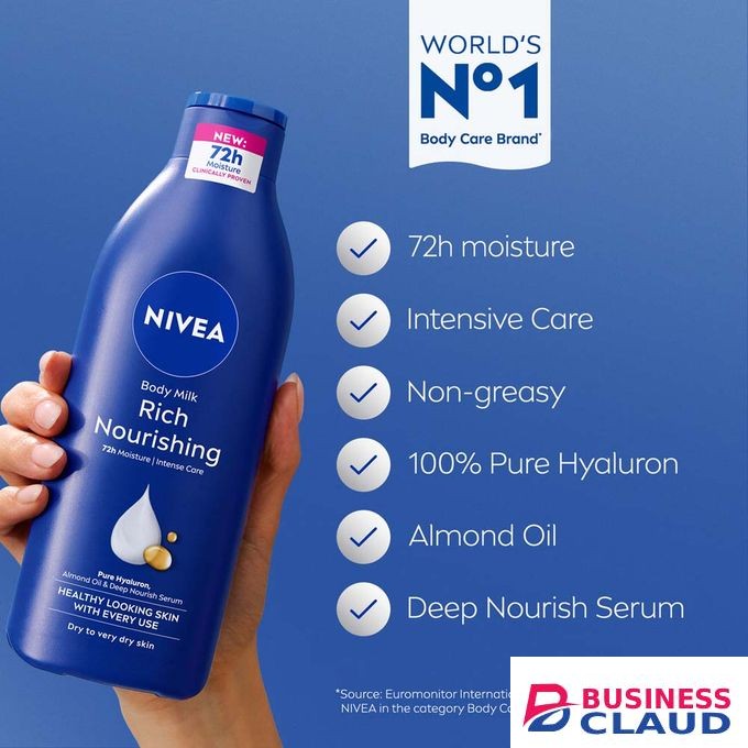 NIVEA Rich Nourishing Body Lotion For Women - 400ml (Pack Of 2).