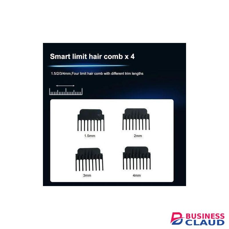 HIBUY USB Rechargeable Beard Hair Trimmer Electric Hair Clippers Salon Hair Cutting Kit With Limit Comb