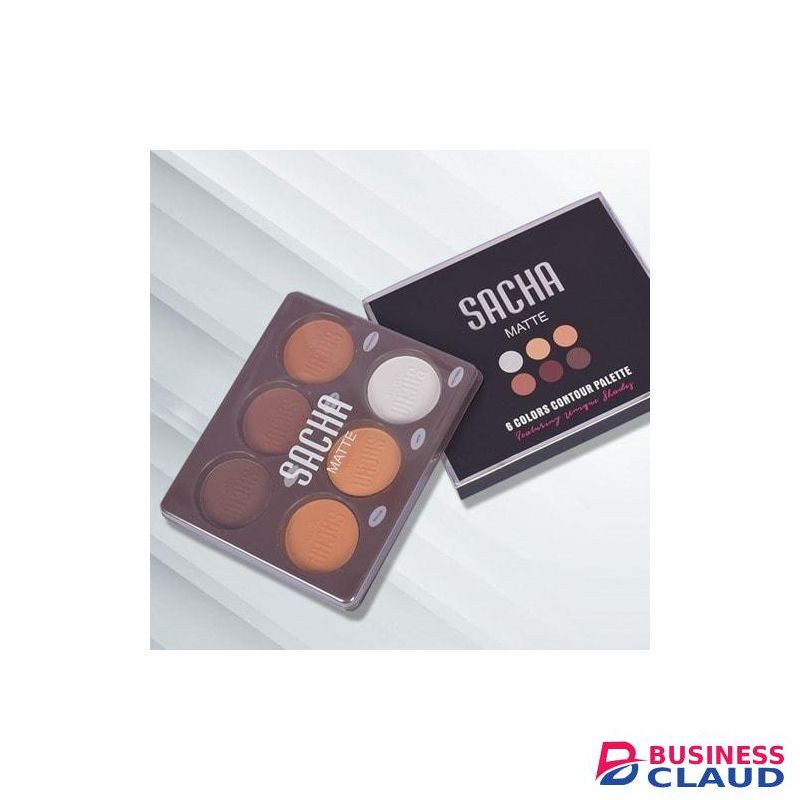 Sacha 6 in 1 powder palette + Free 2pcs Lipsticks