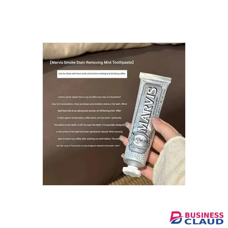 Marvis Whitening Toothpaste 85ml - Jasmine Mint Flavor, Fresh Breath, Gum Care, Brightening Toothpaste for Daily Oral Hygiene
