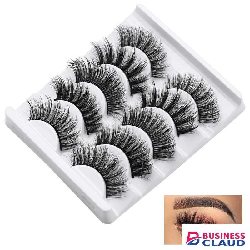 False Eyelashes Set 5 Pairs Styles 3D Mixed