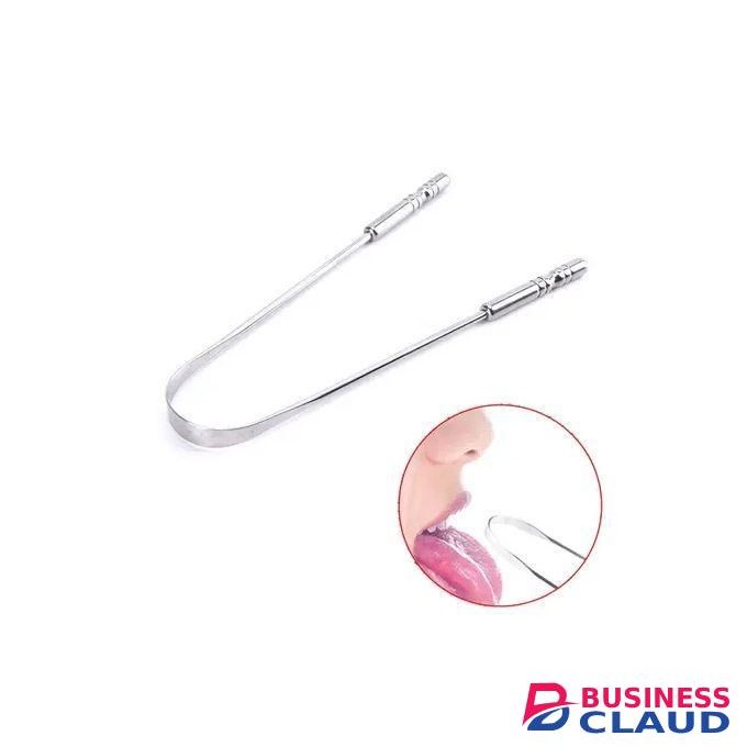 MS 3 Pcs- HALITOSIS BAD BREATH Tongue Cleaner Tongue Scraper Set with storage case-Rose gold metal box