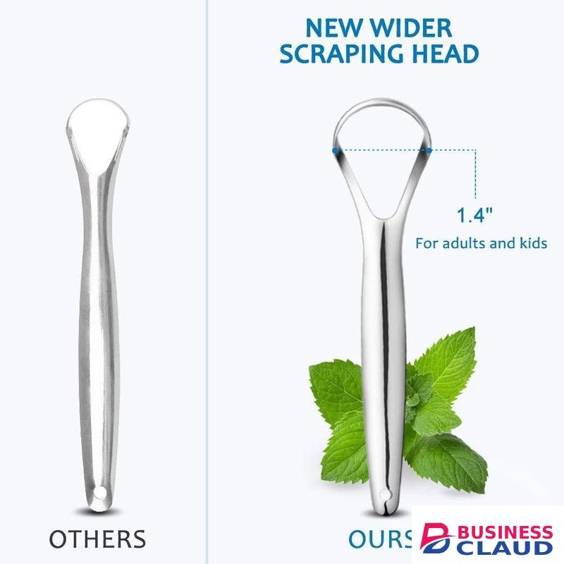 addigoes Stainless Steel Tongue Cleaner – Reusable & Eco-Friendly for Adults & Kids, Freshens Breath & Improves Oral Hygiene
