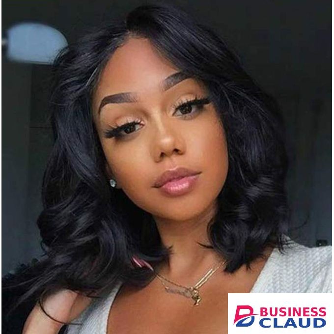 Women Wigs Medium Length Black Medium Length Curly Girl Middle Parted Wavy Wig