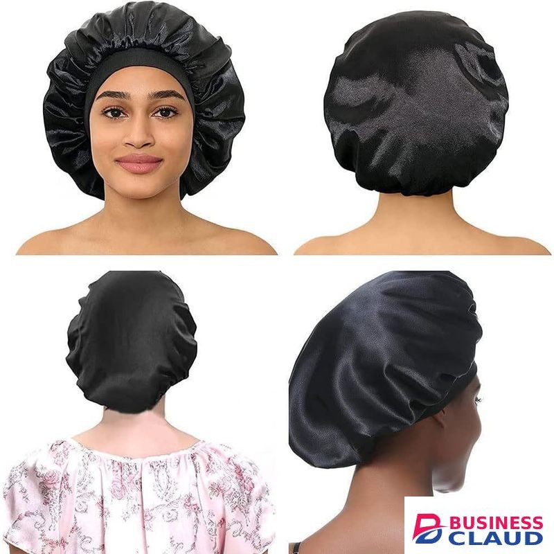 Night cap with Elastic Wide Band, Sleeping Satin Bonnet, Women Night Hat Sleeping Cap， sleeping hat