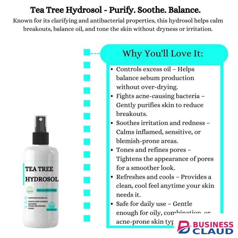Mekis Tea Tree Hydrosol Mist Spray -Controls excess oil,Fights acne-causing bacteria