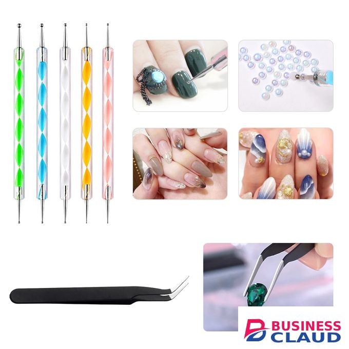 Nail Art Care Set + Acrylic Powder Nail Dryer + LED LAMP Manicure DIY Brush Nail Kit