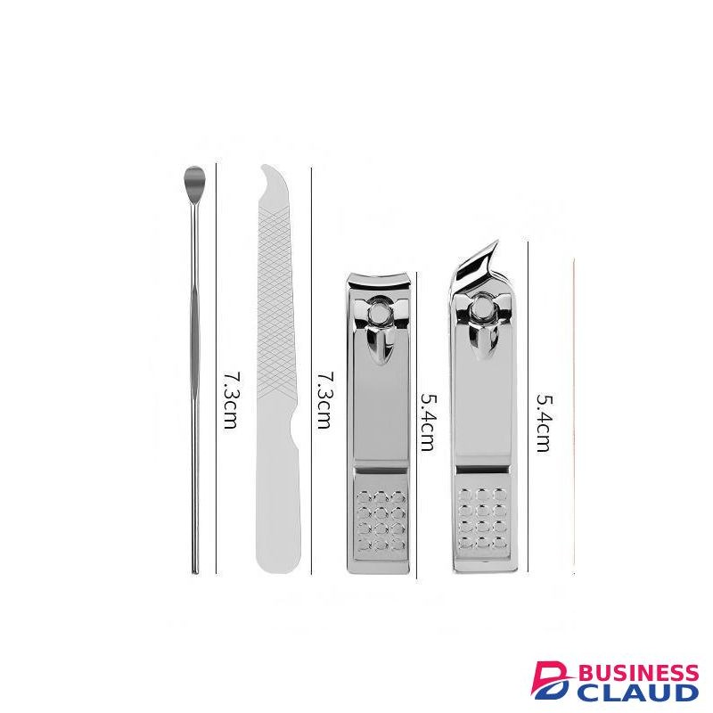 cloudoon 4-Piece High-End Nail Clipper & Grooming Kit Care Tools Manicure Pedicure Nail Kit
