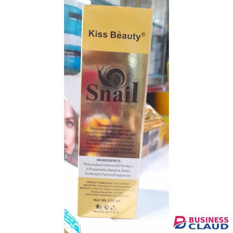 Kiss Beauty Soothing And Moisture Snail Make Up Fix Spray