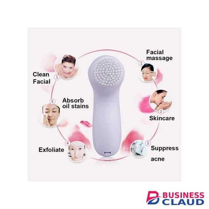 5 In1 Facial Cleanser Brush Electric Face Massager Pink