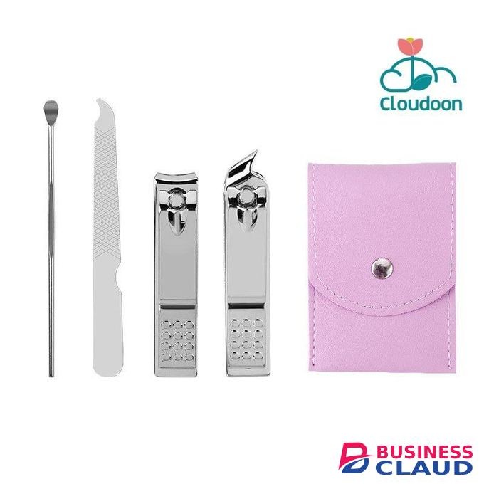cloudoon 4-Piece High-End Nail Clipper Manicure Pedicure Nail Kit