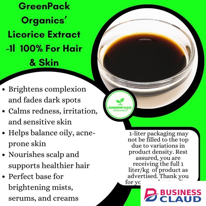 Licorice Extract- 1l,Brightens complexion and fades dark spots