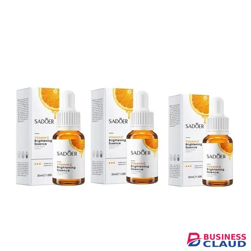 SADOER 3 Pieces Vitamin C Serum, Face Brightening Vitamin C Essence , Awakens Skin Vitality, Moisturizing, Anti Wrinkles, Anti Aging, Whiten Dark Spots 3 PCS