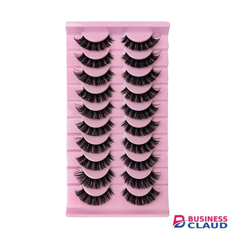 10 Pairs Of Striped Cluster Lashes Stable Supply Of Foreign Trade Soft And Dense Whole Imitation Mink Hair Wispy Eye Lashes Fluffy Cat Eye Lashes Extensions False Eyelashes false eyelash set, large