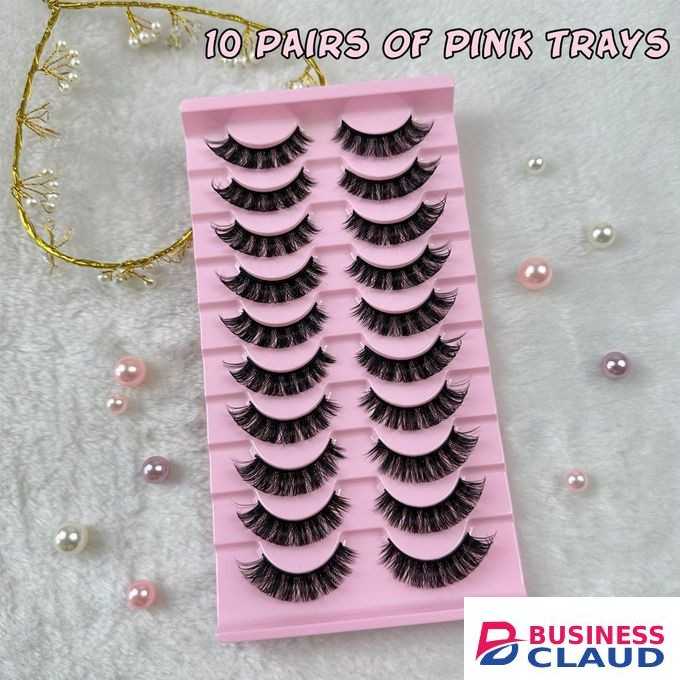 10 Pairs Of Striped Cluster Lashes Stable Supply Of Foreign Trade Soft And Dense Whole Imitation Mink Hair Wispy Eye Lashes Fluffy Cat Eye Lashes Extensions False Eyelashes false eyelash set, large