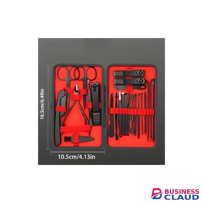 24pcs Manicure Stainless Steel Pedicure Kit Nail Scissors