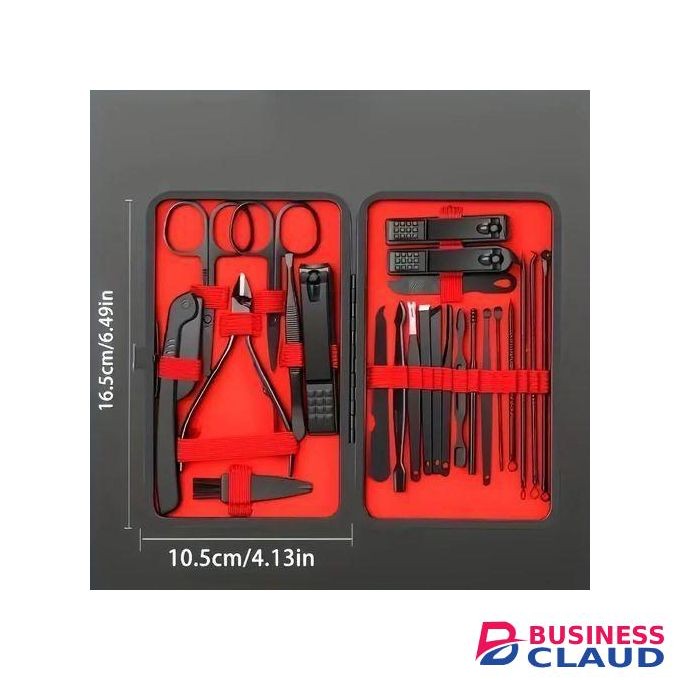 24pcs Manicure Stainless Steel Pedicure Kit Nail Scissors
