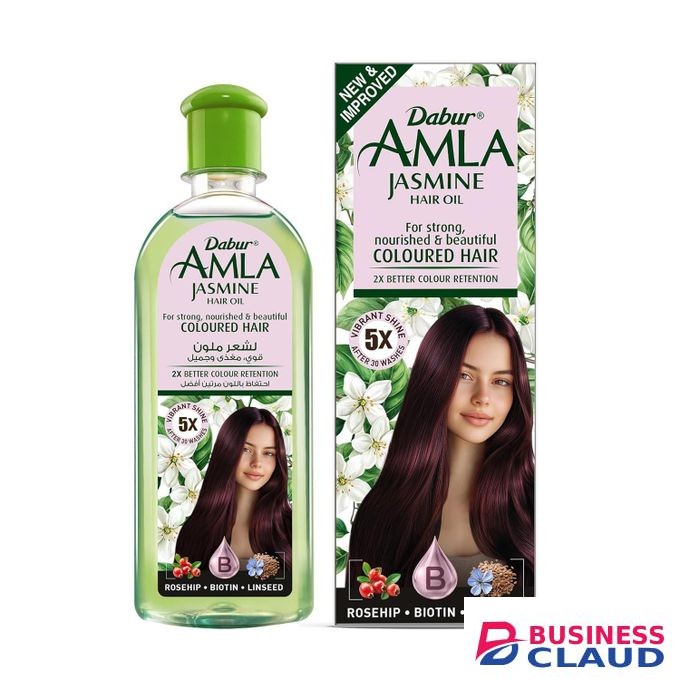 Dabur Amla Jasmine Hair Oil - Indian Hair Treatment for Healthy Hair, Moisturized Scalp, and Strengthening, Men and Women