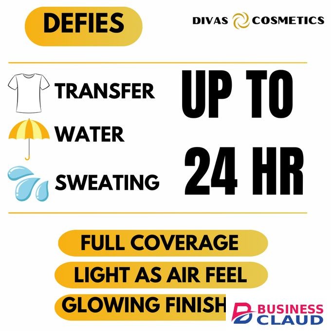 Divas cosmetics Flawless Fix Foundation SPF 15 ~ 24 HR Wear, 35 ml - Heavenly